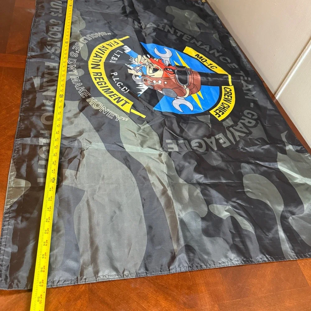 F/4 Aviation Regiment MQ-1C Gray Eagle Maintenance Team Camo Flag Banner